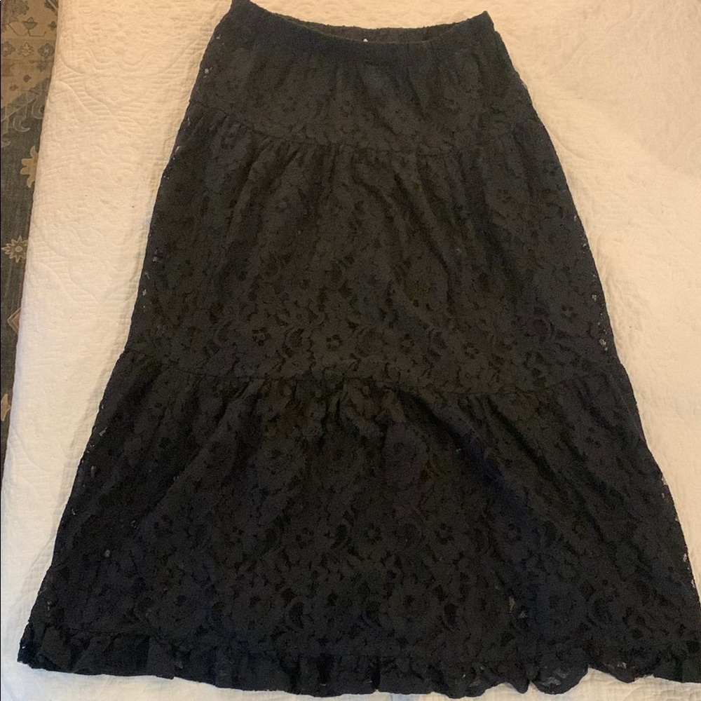 Adore Me lace Black Maxi Skirt